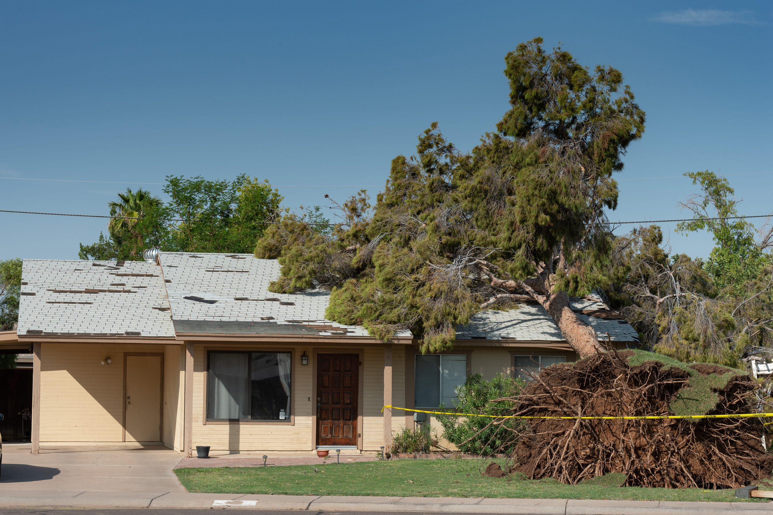 Storm damage restoration emergency response