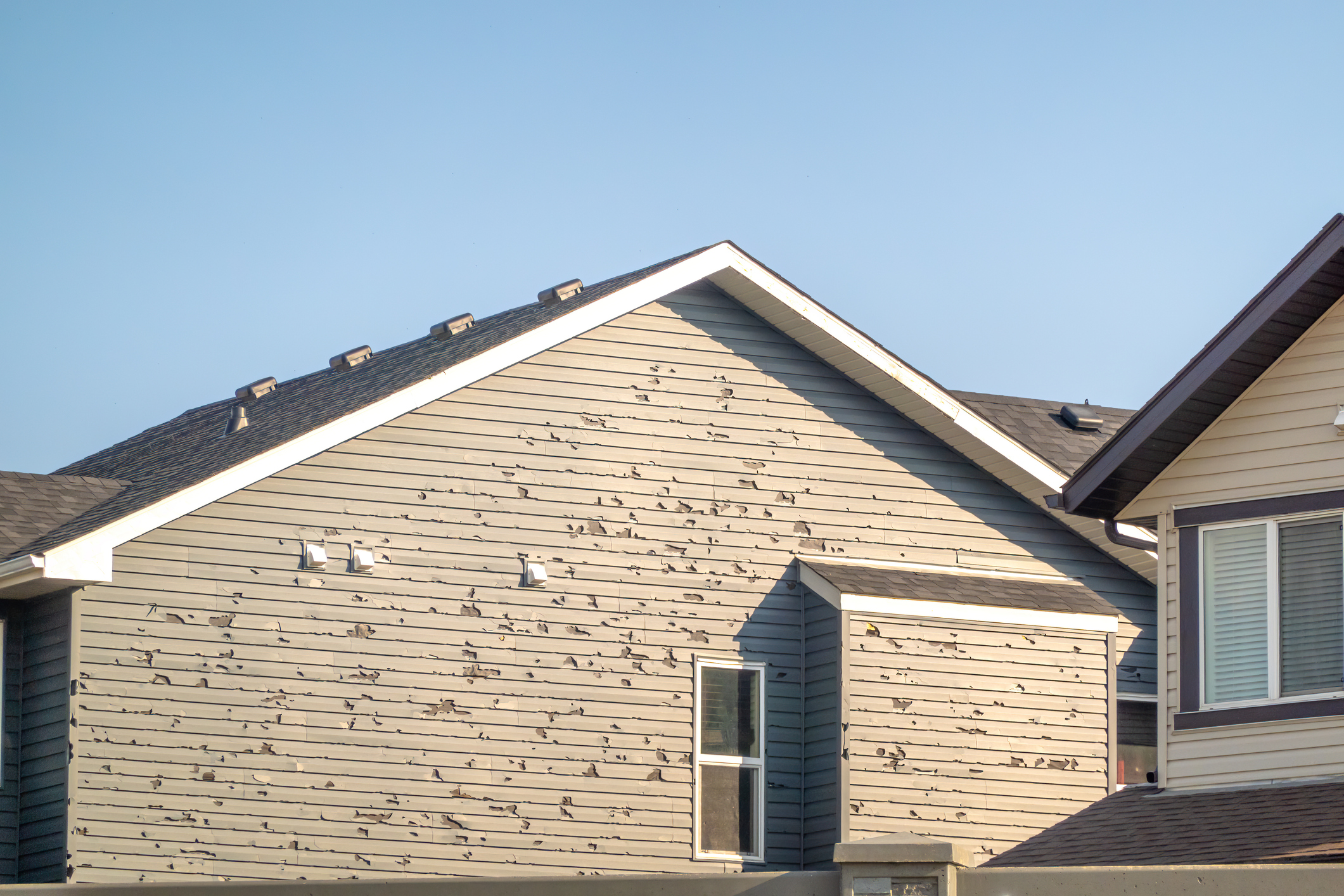 Hail damage cleanup and repair