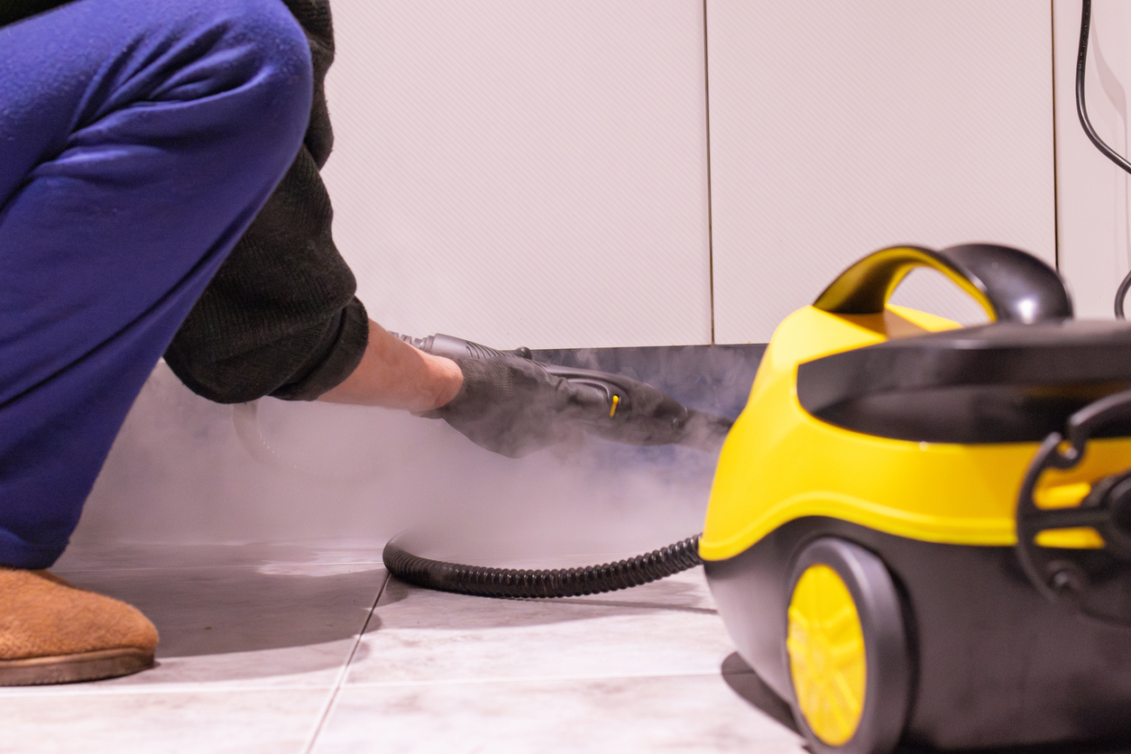 Professional odor removal equipment in operation